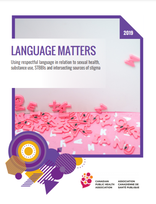 Language matters report cover - A photograph of pink magnetic letters