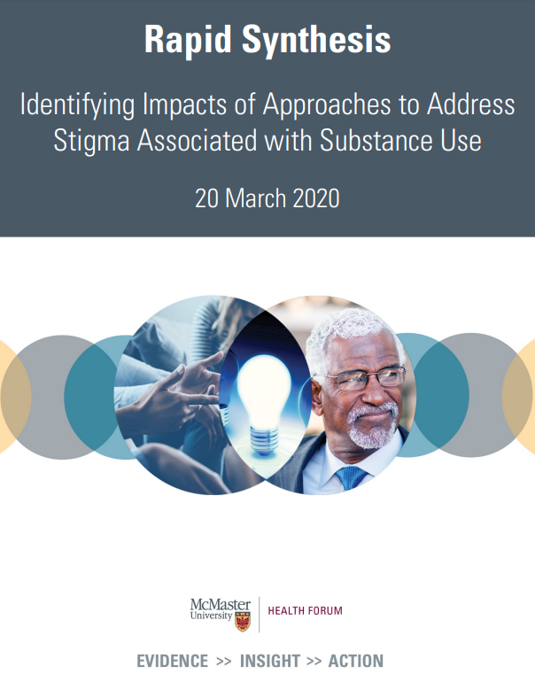 'Identifying Impacts of Approaches to Address Stigma Associated with Substance Use' report cover