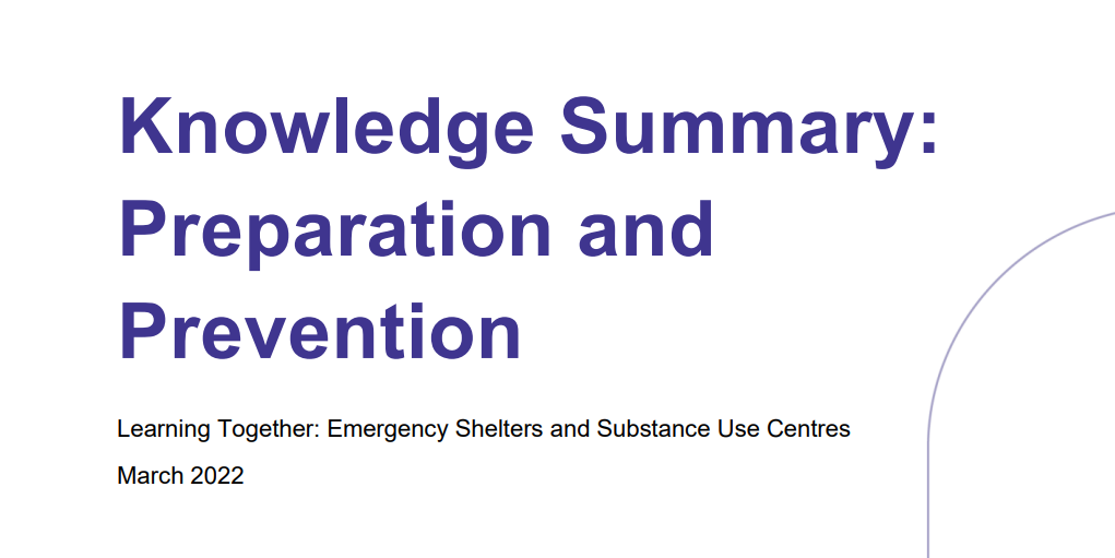 Text reads "Knowledge Summary: Preparation and Prevention"